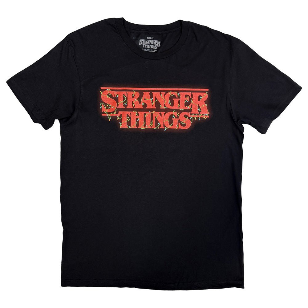 STRANGER THINGS ストレンジャー・シングス (シーズン5 配信 記念 ) - 【クリスマス限定】Logo With Christmas Lights / Tシャツ / メンズ - PGS